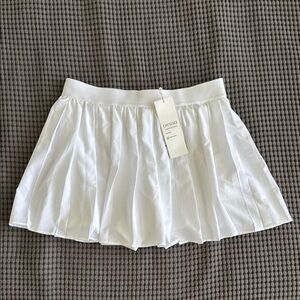 White Pleated Skirt NWT